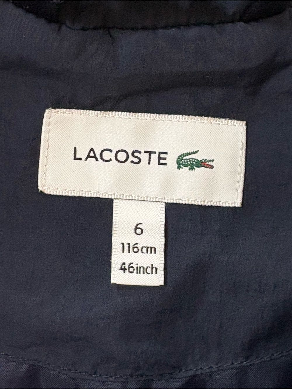 Lacoste Navy Puffer Vest - Picture 3 of 3